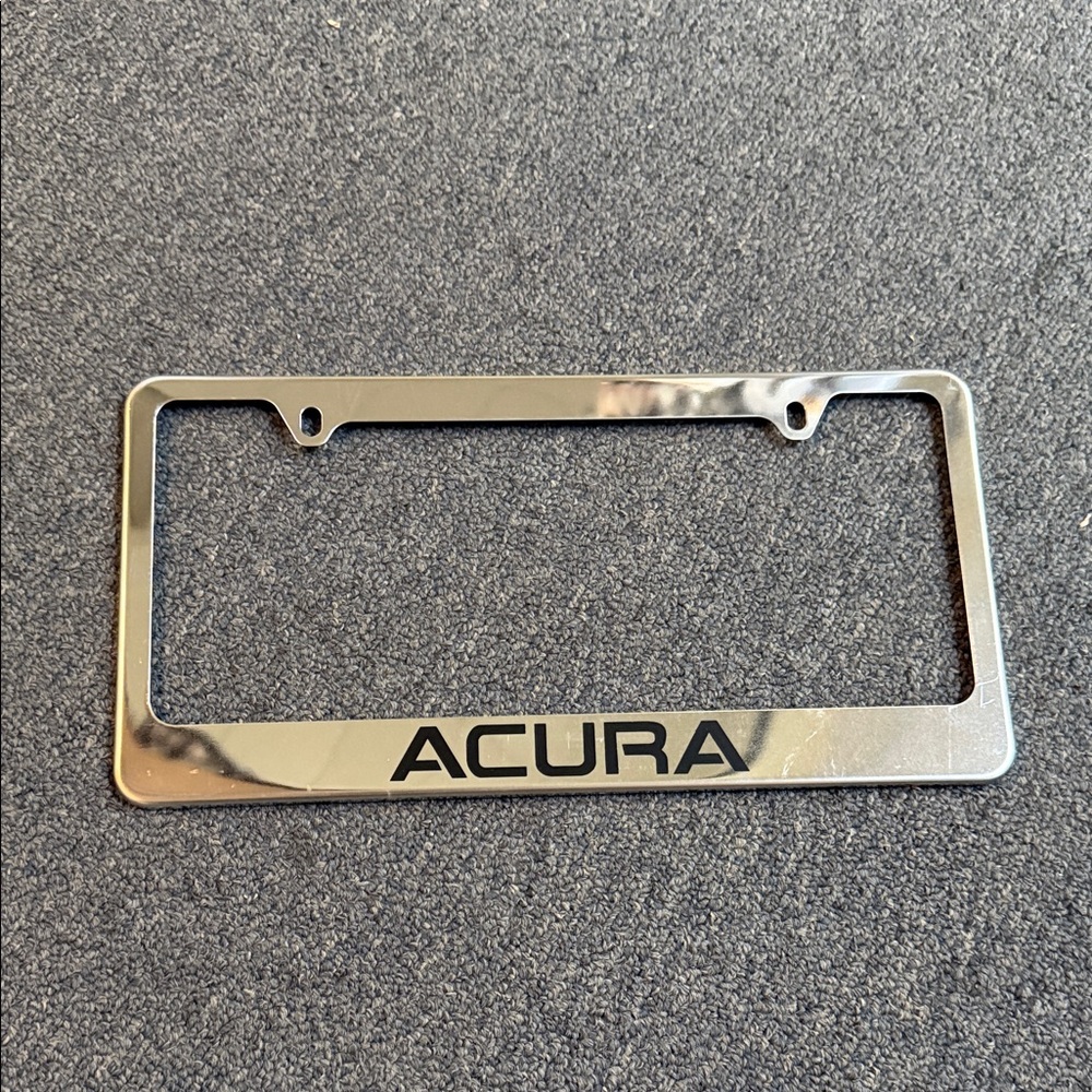 Acura Chrome Silver Metal License Plate Frame